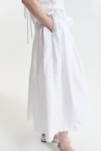 CECILIE BAHNSEN｜Dalia 鏤空刺繡荷葉邊A字裙