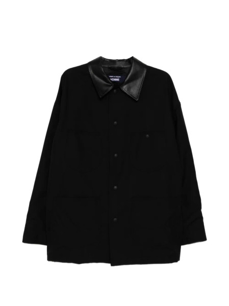 COMME DES GARCONS HOMME｜皮革領羊毛外套