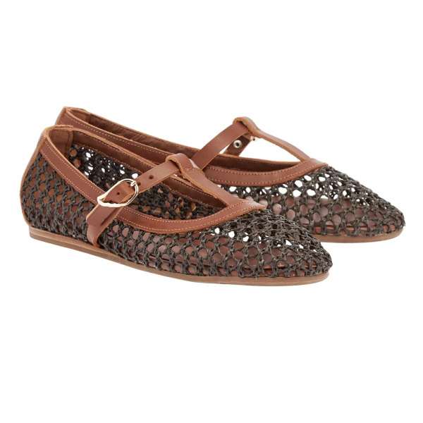 ANCIENT GREEK SANDALS｜Aerati Ballet Flat-深咖色