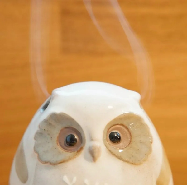 日本松榮堂 貓頭鷹 麗 香爐（小）