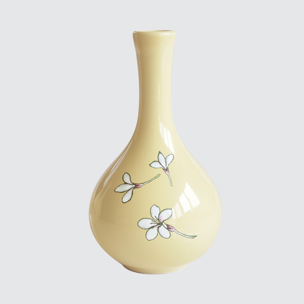 小小花瓶繪油桐花/一輪差し-オオアブラギリ安達窯Anta Pottery