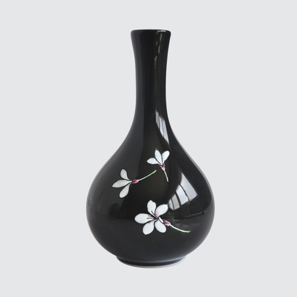 小小花瓶繪油桐花/一輪差し-オオアブラギリ安達窯Anta Pottery