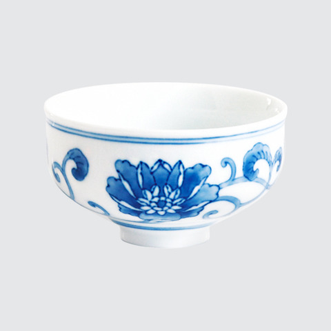 青花-掌中杯/湯呑み-染付安達窯Anta Pottery