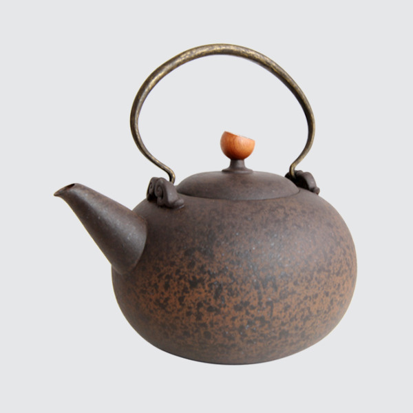 小燒水壺/陶器製ケトル安達窯Anta Pottery
