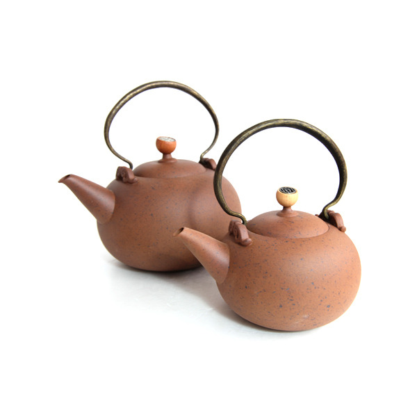 小燒水壺/陶器製ケトル安達窯Anta Pottery