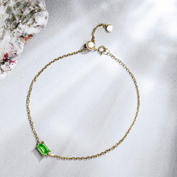 沐光森嶼｜18K金橄欖石手鍊