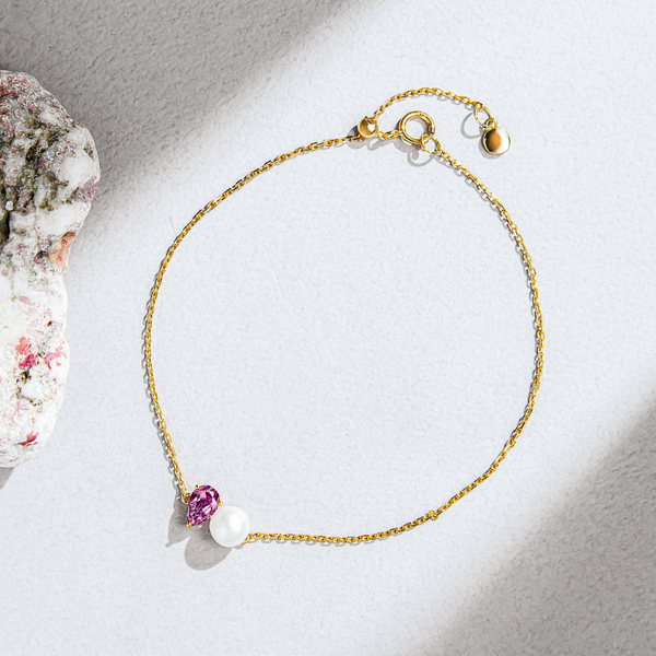 紫藤凝露｜紫水晶珍珠手鍊