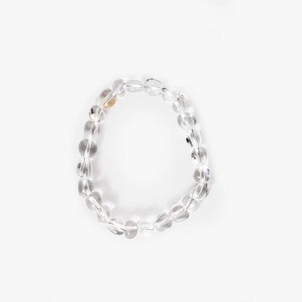 【中性款】糖豆形白水晶手鍊