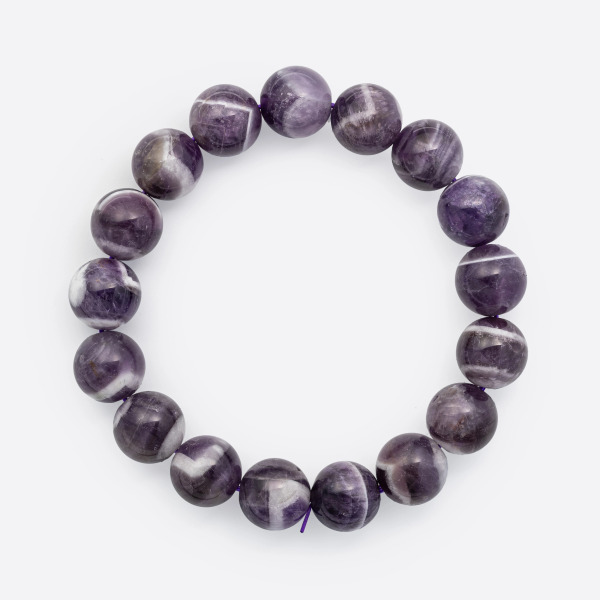 【中性款】夢幻紫水晶能量素串手鍊