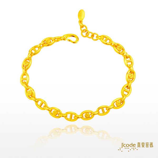 Jcode 真愛密碼 黃金手鍊桃花旺財加碼 豬你有錢-黃金手鍊 金重約 2.07錢