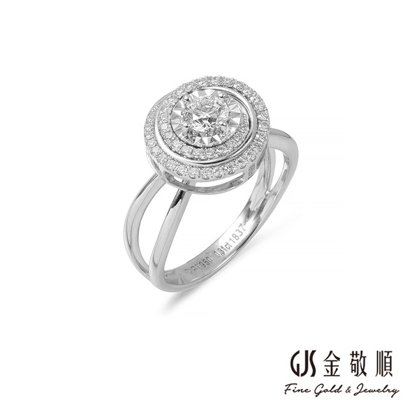 【珠寶】鉑金鑽石戒指 GIA國際證書 0.31克拉  圓來這麼美 戒墜兩用款