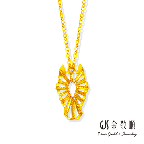 黃金項鍊【時尚金馬】金重約1.10錢 黃金套鍊 香港5G硬金工藝 彩鐳工藝 GOID