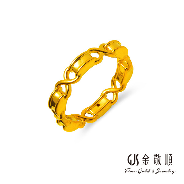 黃金戒指【相扣】金重約0.27-0.30錢 固定式戒圍
