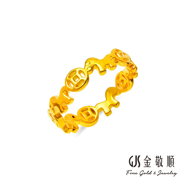 黃金戒指【馬上有錢】金重約0.28-0.30錢 固定式戒圍 香港硬金工藝 GOLD