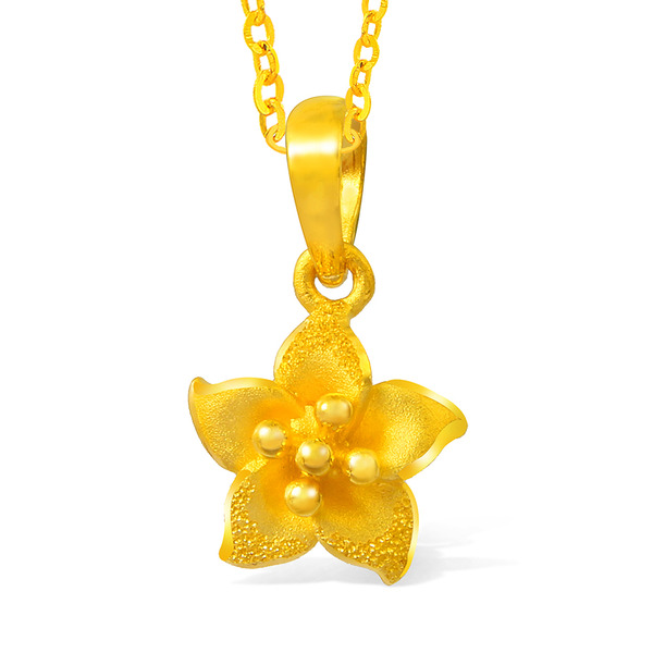 黃金墜子【小綻放 】金重約0.35錢 黃金吊墜  GOID