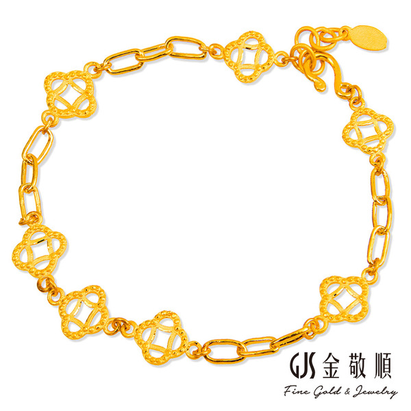 黃金手鍊【幸運古錢】金重約1.73錢   GOLD