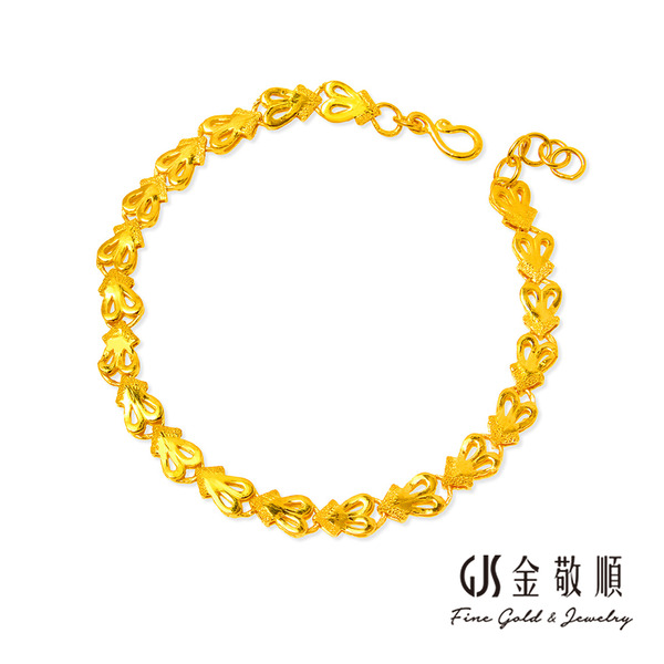 黃金手鍊【雙面金兔】金重約2.69錢  GOLD