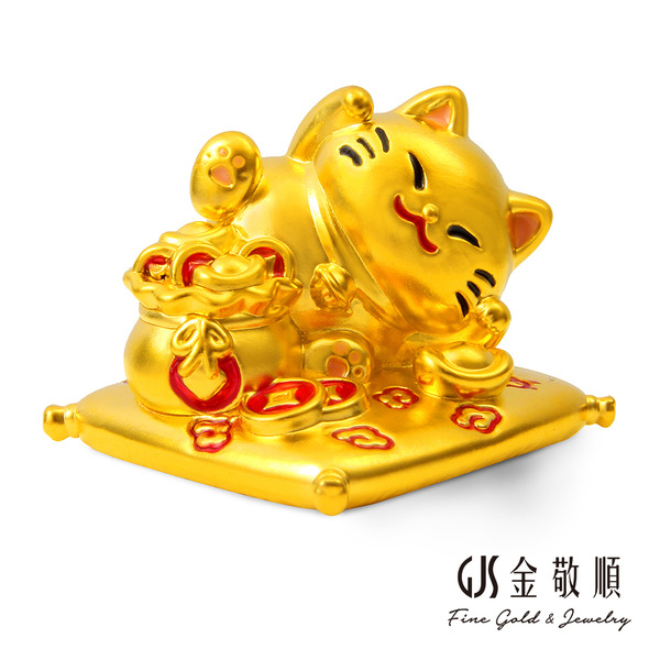 黃金擺件【貓肥家潤】金重約1.53錢 黃金立體擺件 GOLD