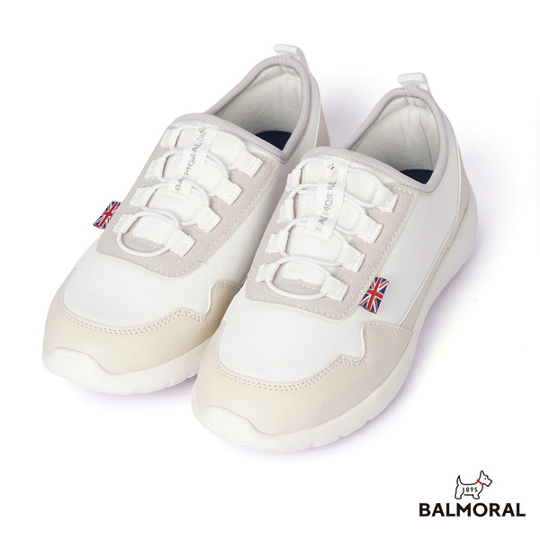 免綁帶輕量休閒鞋-白-女鞋- BALMORAL 芭莫爾【超輕量寬楦設計】