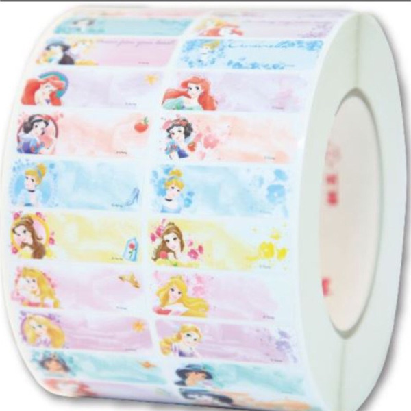 迪士尼 水彩公主系列 防水姓名貼紙 大尺寸4.6×1.5cm(DR款)