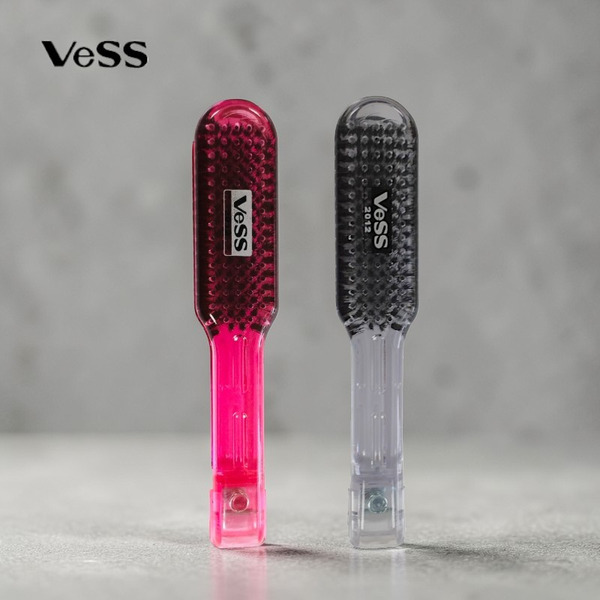 VeSS 專業級天然豬鬃毛造型夾梳-(日本)
