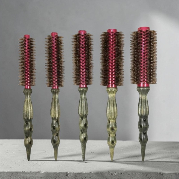 韓國雙株導熱鬃毛圓梳