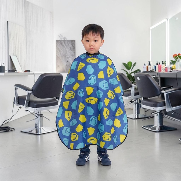 兒童剪髮圍巾(藍色胖胖企鵝)