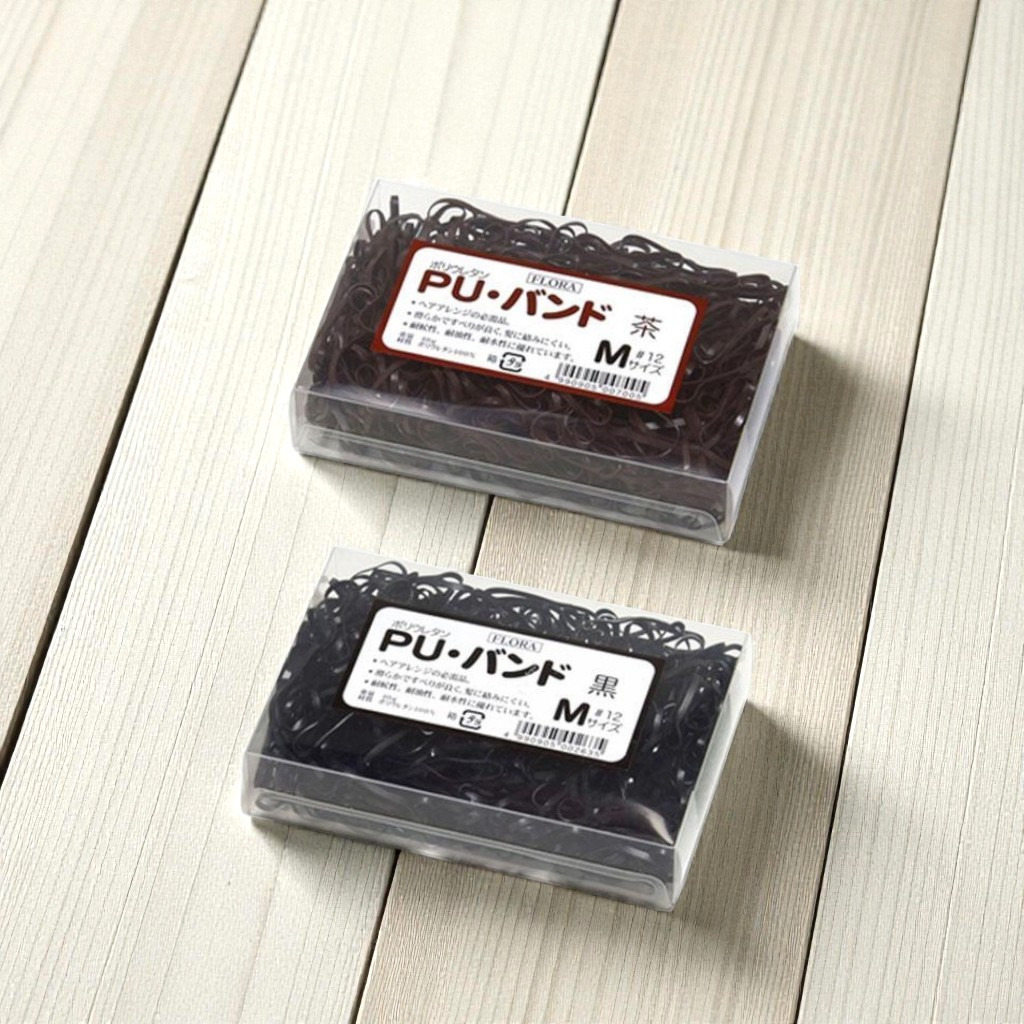 FLORA．PU橡皮筋#12-黑色/咖啡色日本製oinn