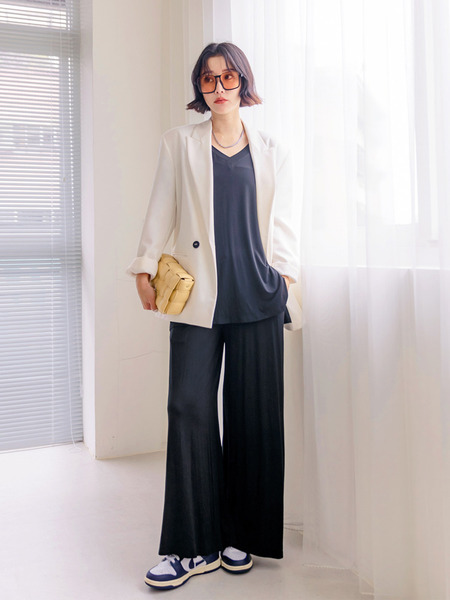 Cool-Touch Wide-Leg Trousers