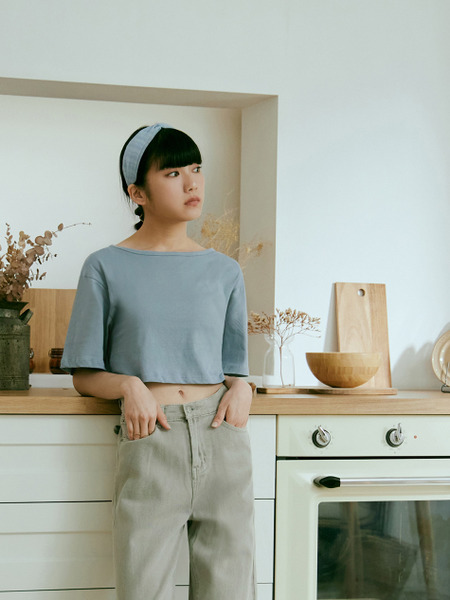 Cotton Tie-Back Cropped Top