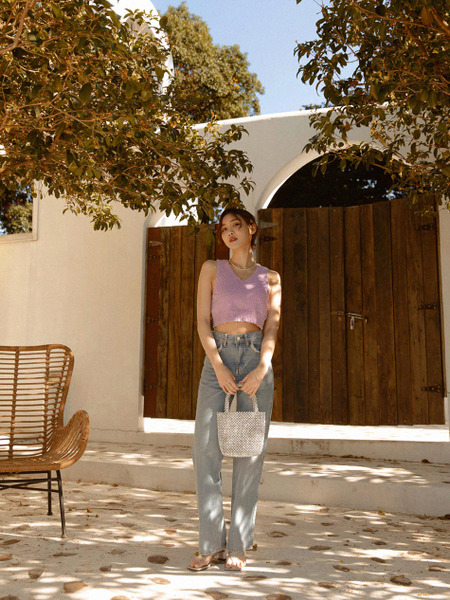 V-Neck Cropped Vest Top