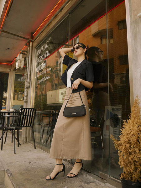 Short-Sleeved Cropped Blazer Jacket