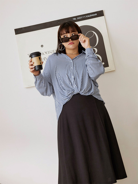 Striped Two-Piece Dress Set