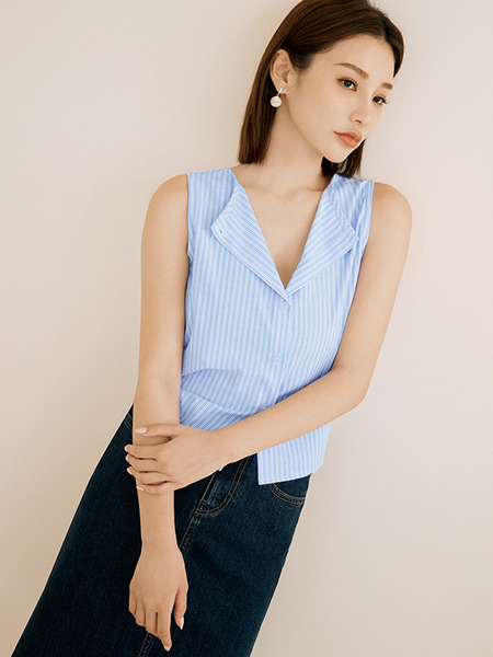Reversible Striped Tie Top