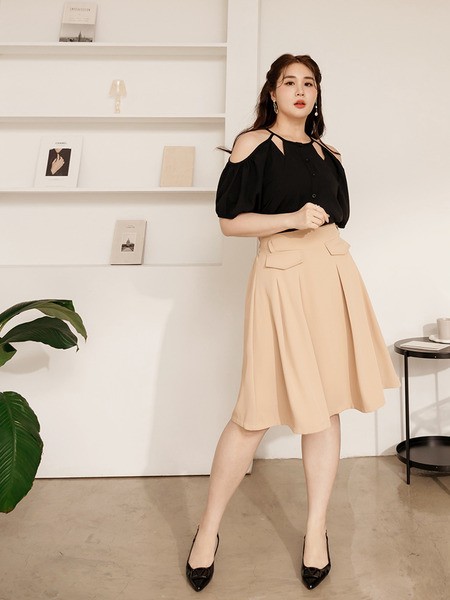 Cloud Girl Shoulder-Baring Puff Sleeve Top