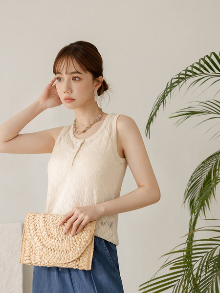 Openwork Sleeveless Top