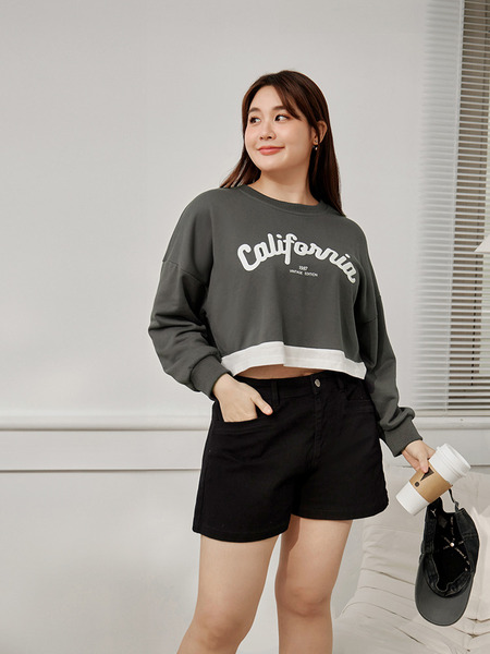 Cloud Print Cotton Crop Top