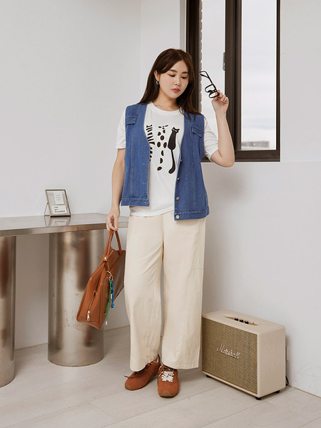 Cloud Cotton Straight Trousers