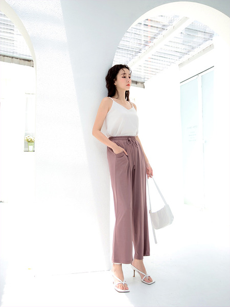 Printed Tie-Waist Wide-Leg Trousers