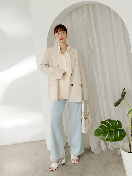 Wrinkle-Resistant Plain Long-Sleeve Shirt