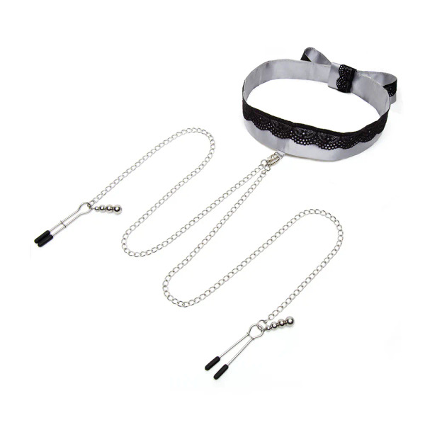 格雷的五十道陰影｜Play Nice 蕾絲領圍+鏈條乳夾