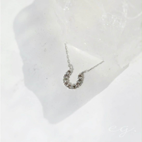 18K 馬蹄鑽石項鍊