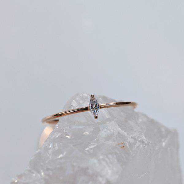 18K玫瑰金 馬眼戒指