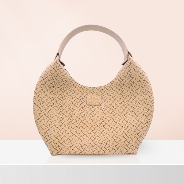 【Malka】米色月亮手袋 ｜上班購物百搭包