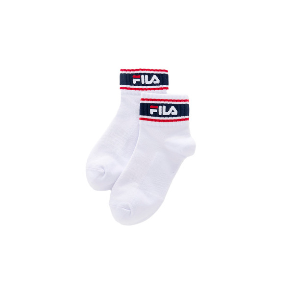 FILA 基本款薄底短襪-白 SCX-5005-WT