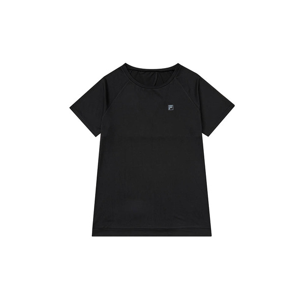 FILA 女短袖圓領上衣(水陸兩用)-黑色 5TEX-5611-BK