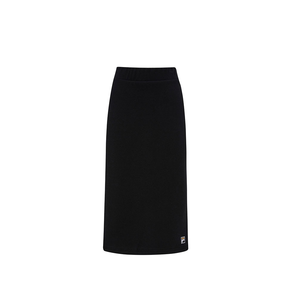 FILA #舞臨盛會女針織窄裙-黑色5SKX-1437-BK FILA官方購物網站