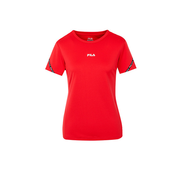 FILA 女抗UV吸濕排汗T恤-紅色 5TEY-1318-RD