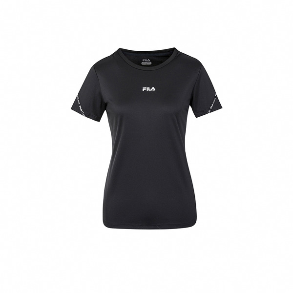 FILA 女抗UV吸濕排汗T恤-黑色 5TEY-1318-BK