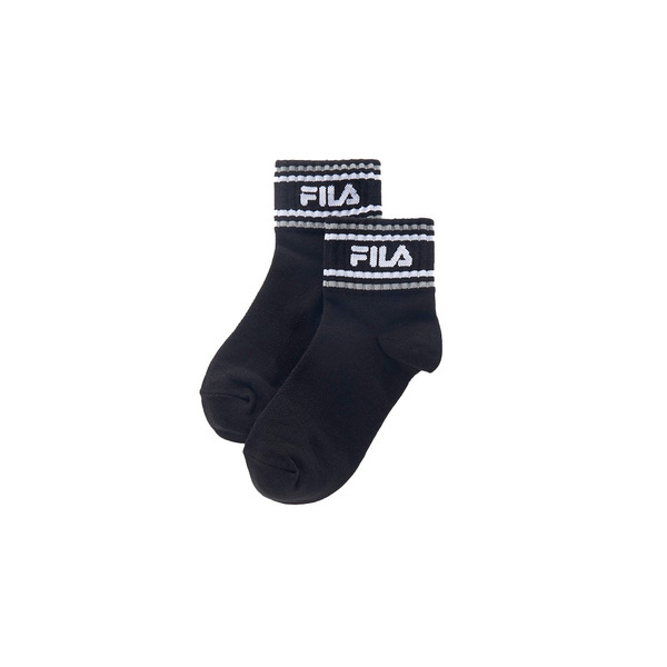 FILA 基本款薄底短襪-黑 SCX-5005-BK